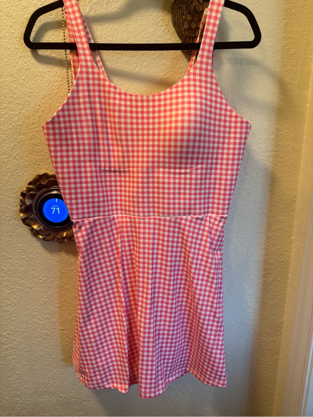 Pink Lily Pink Gingham Mini Dress